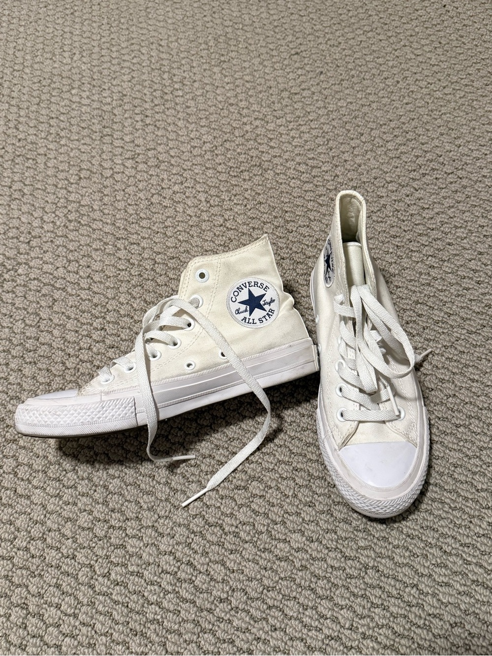 Converse High Top Sneakers in Off-White